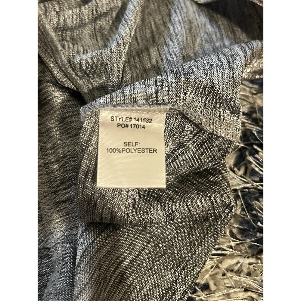 Skies Are Blue Metallic Silver Blouse- 3X - Picture 12 of 16